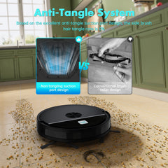 OMESER Robot Vacuum Cleaner, 3500Pa Powerful Suction Robot Vacuum and Mop Combo, WiFi/App Control with Alexa & Google Assistant, Pet Hair Vacuum for Hard Floors & Carpets